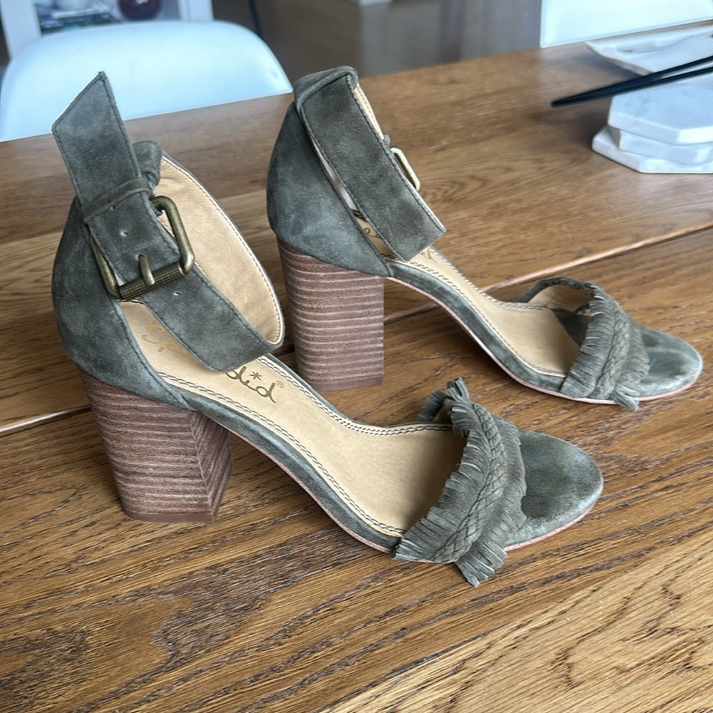 Splendid Fringe Suede Heels